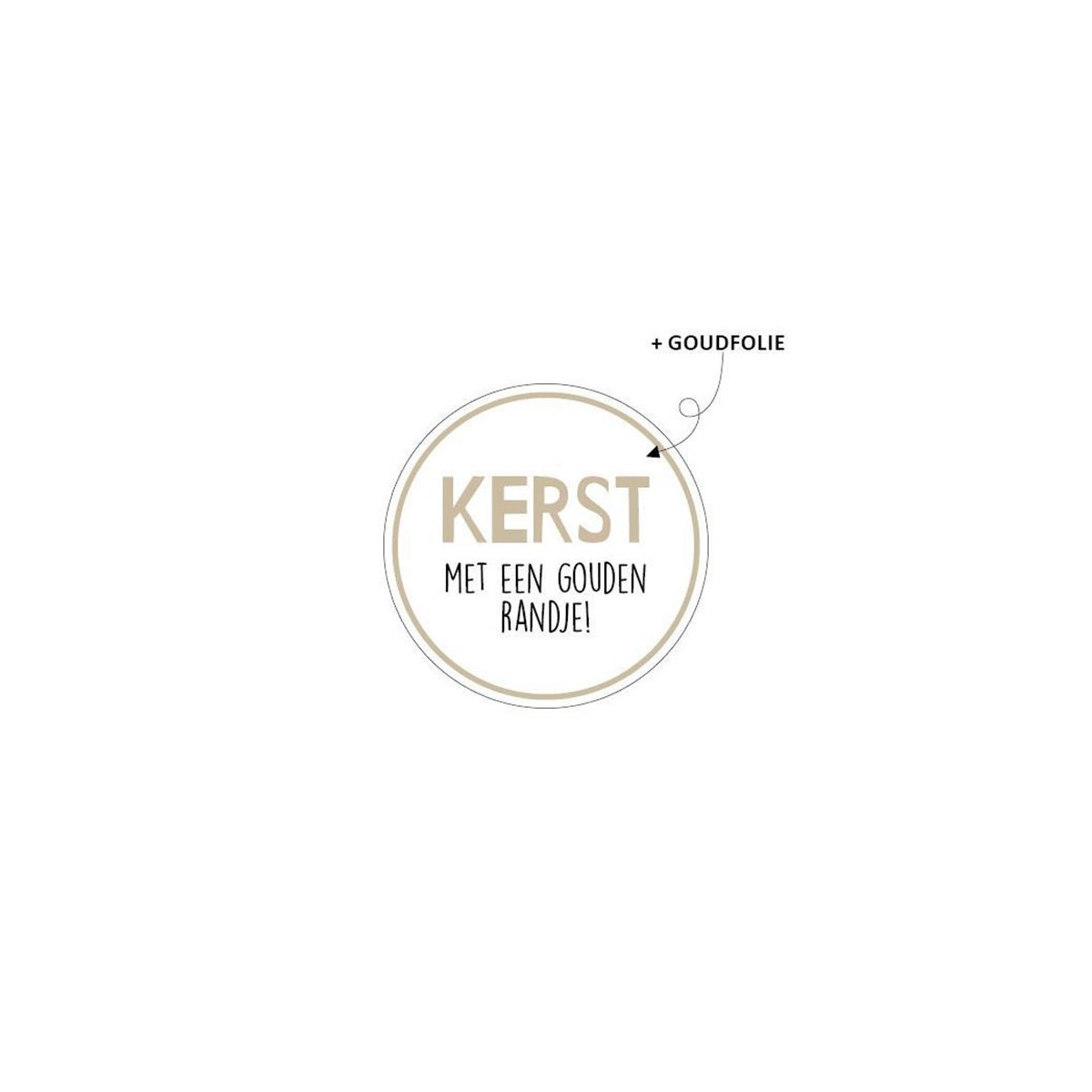 kerst sticker gouden randje