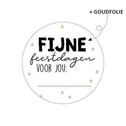 sticker fijne feestdagen jou