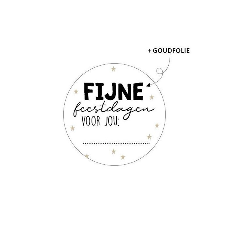 sticker fijne feestdagen jou