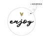 Sticker enjoy goudfolie