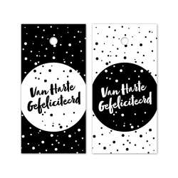 kadolabel van harte gefeliciteerd