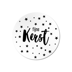 sticker fijne kerst