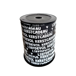 lint liefdevol kerstcadeau zwart wit