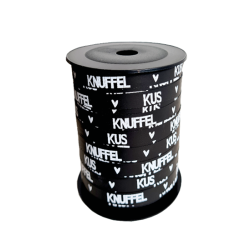 lint knuffel kus zwart wit
