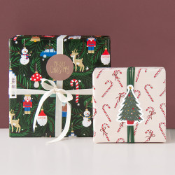 kerst kadopapier ornamenten