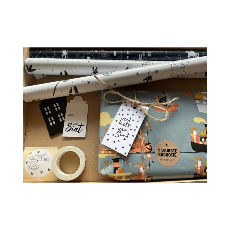 sinterklaas kadopapier pakjesboot