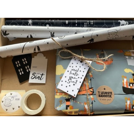 sinterklaas kadopapier pakjesboot