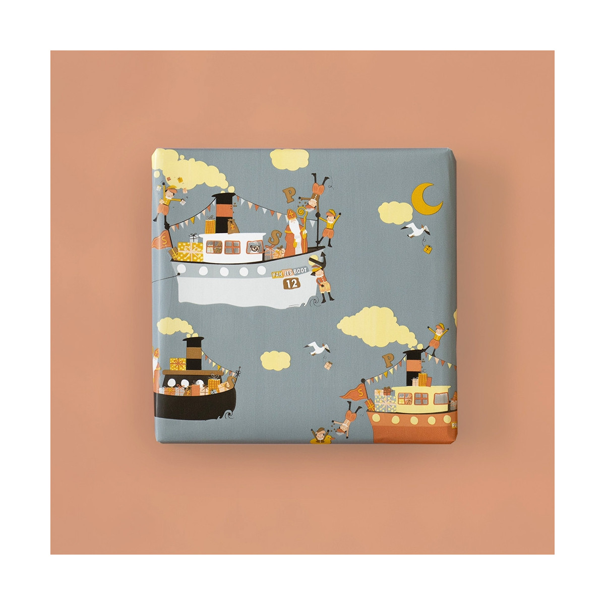 sinterklaas kadopapier pakjesboot