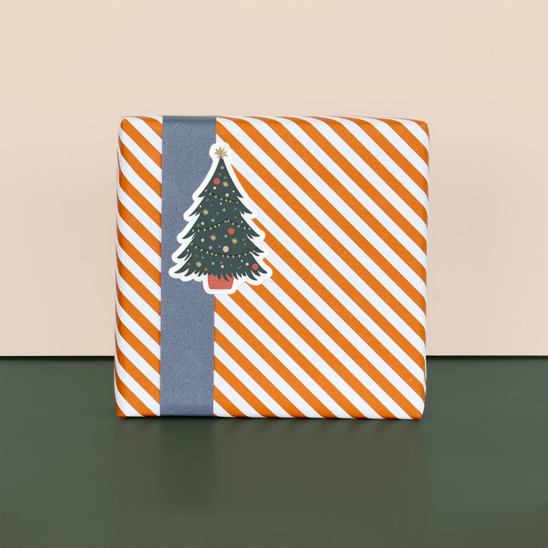 sticker kerstboom figuur