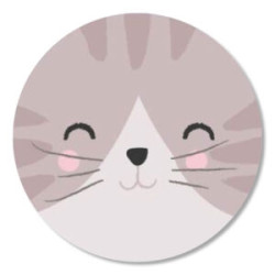 sticker poes gezicht