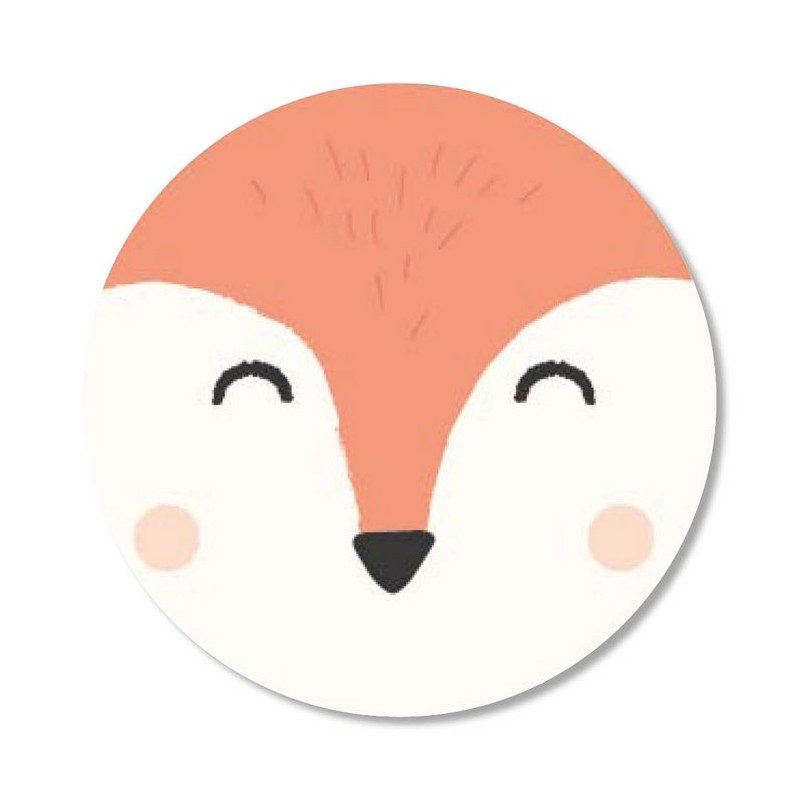 vos sticker gezichtje