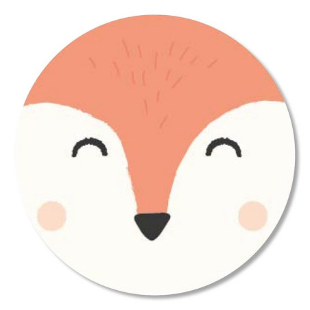 vos sticker gezichtje