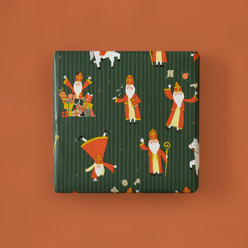 sinterklaas kadopapier acrobaat