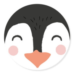 sticker pinguin gezichtje