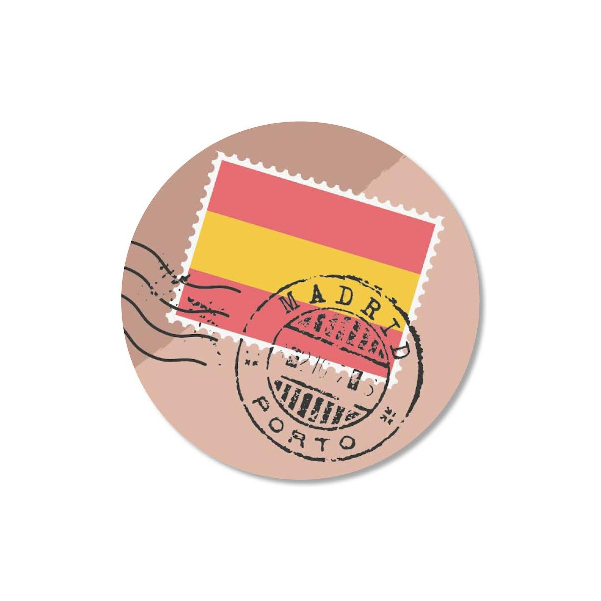sticker postzegel madrid