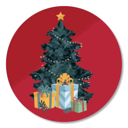 sticker kerstboom kadootjes