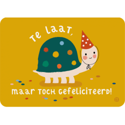 kaart te laat schildpad