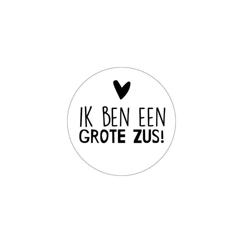 sticker grote zus hartje