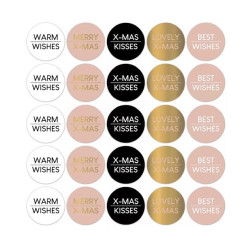 sticker kerstwens warm