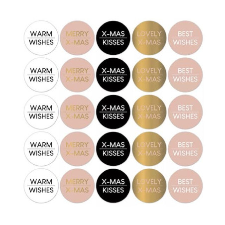 sticker kerstwens warm