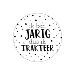 sticker ik trakteer rond