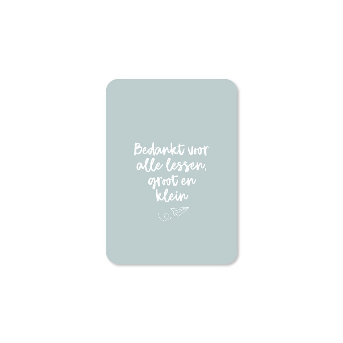 kaart bedankt lessen