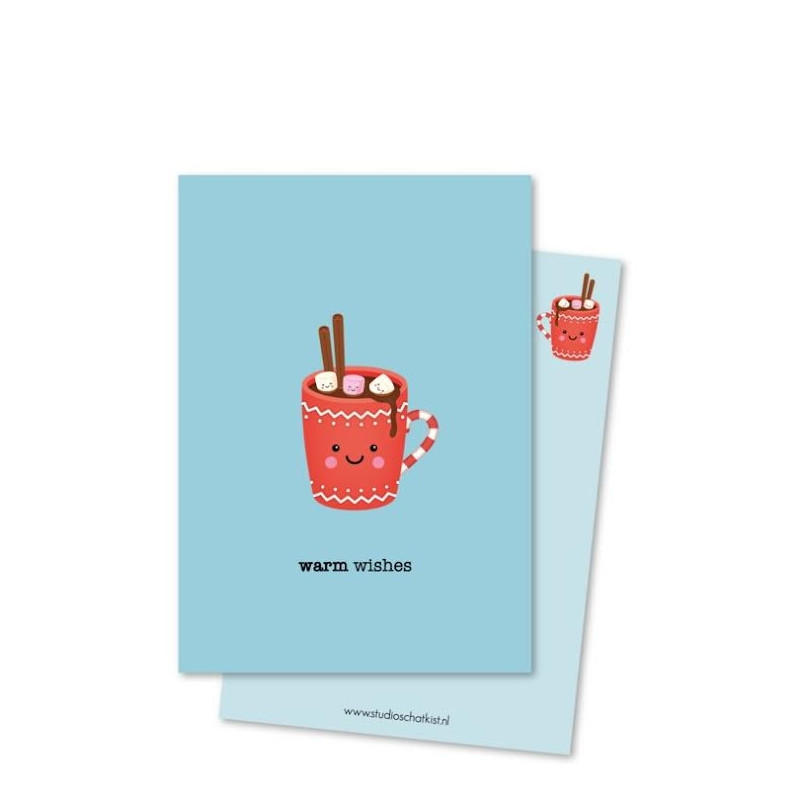 kerstkaart warm wishes klein