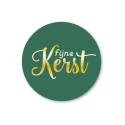 sticker fijne kerst groen