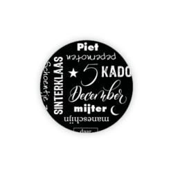 Sticker teksten zwart wit sint