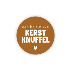 sticker dikke kerstknuffel