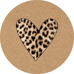 sticker leopard kraft hart