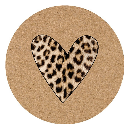 sticker leopard kraft hart