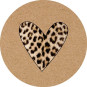 sticker leopard kraft hart