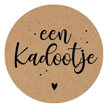 sticker kraft kadootje