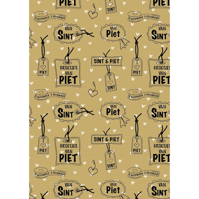 sinterklaas kadopapier kraft groetjes
