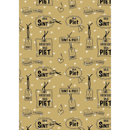 sinterklaas kadopapier kraft groetjes