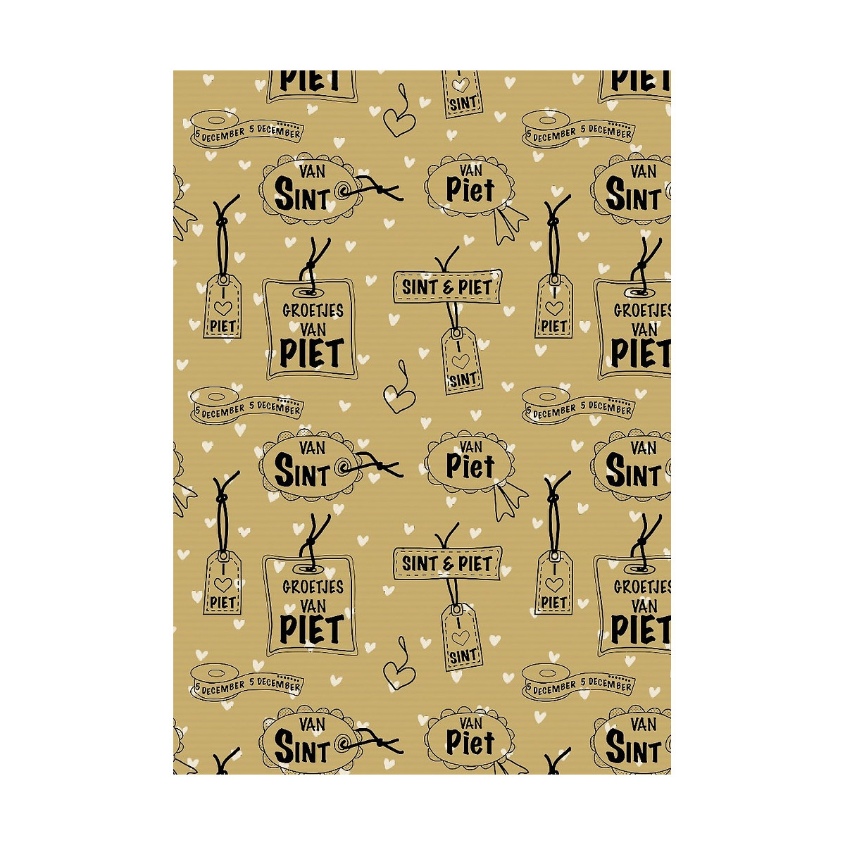 sinterklaas kadopapier kraft groetjes