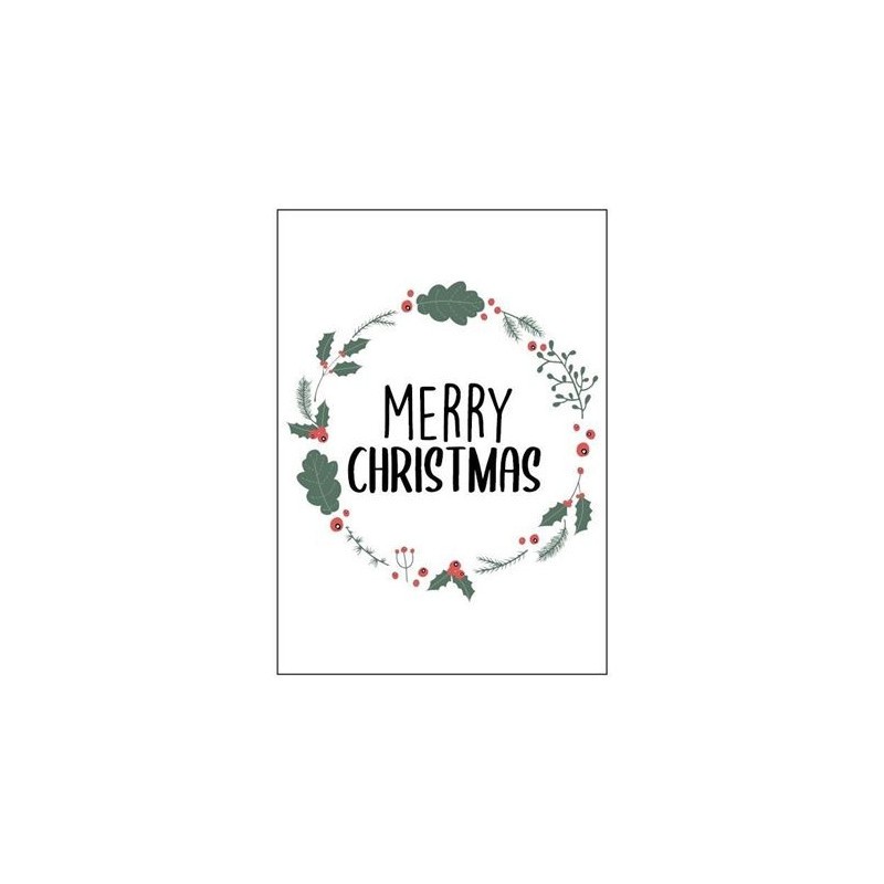 kaart merry christmas blossom