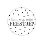 sticker kom je feestje