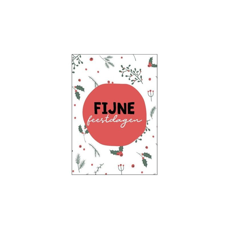 kerstkaart fijne feestdagen