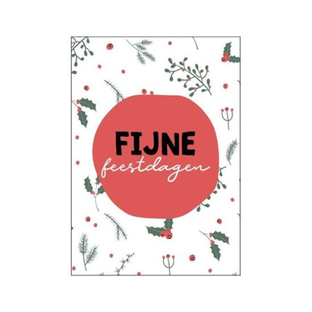 kerstkaart fijne feestdagen