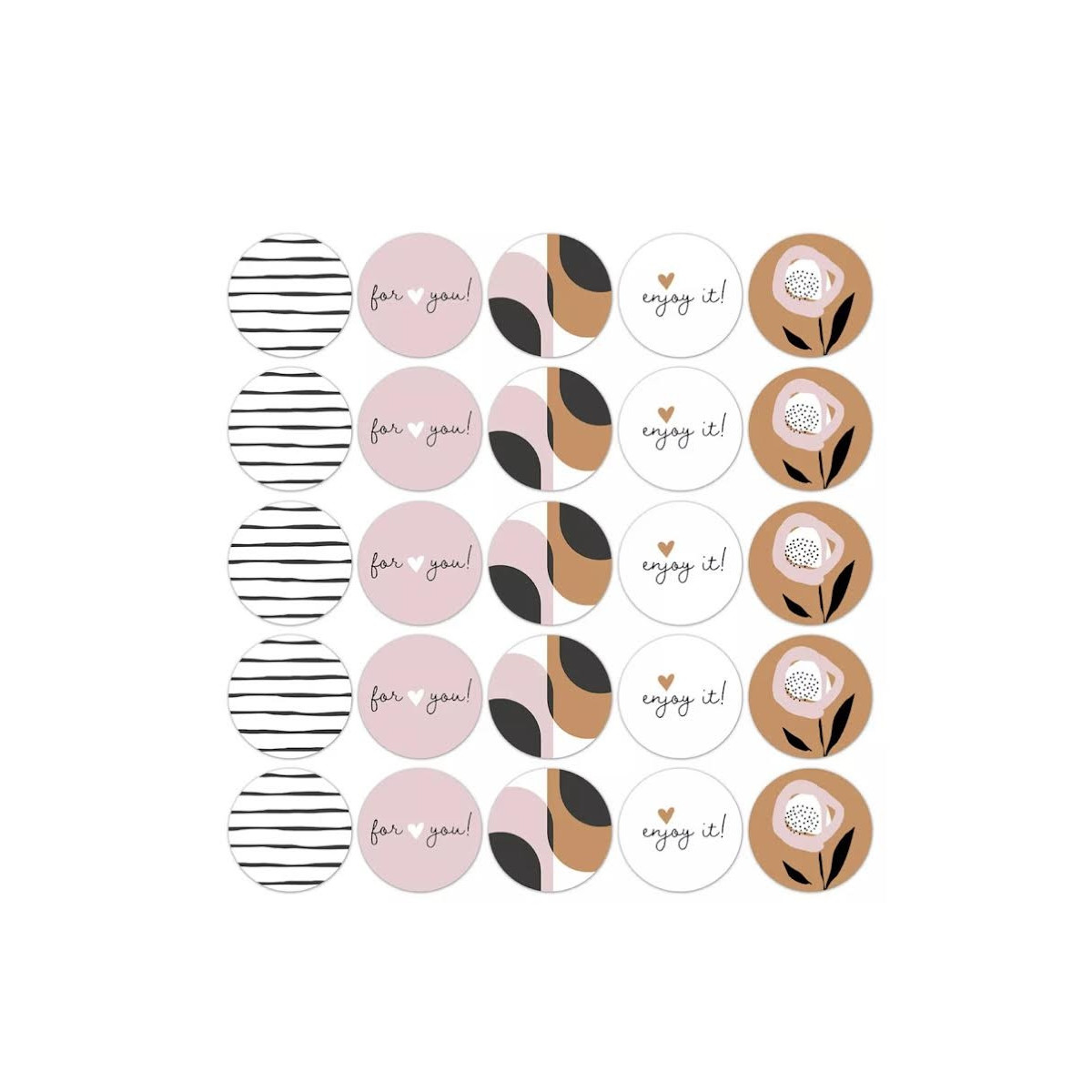 Stickers flower warme kleuren