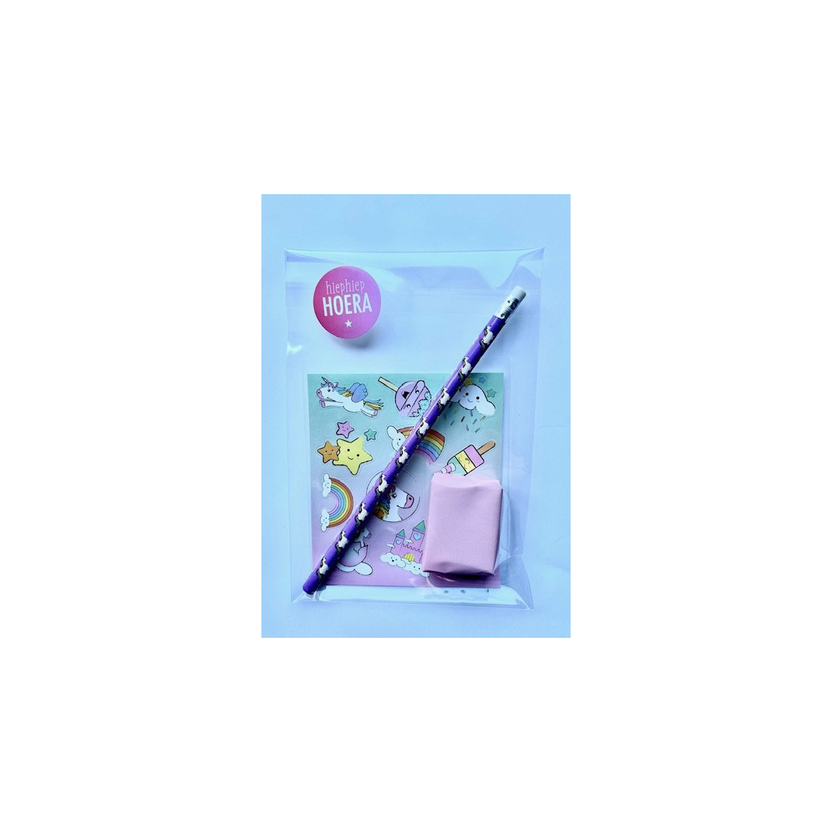 unicorn traktatie stickers