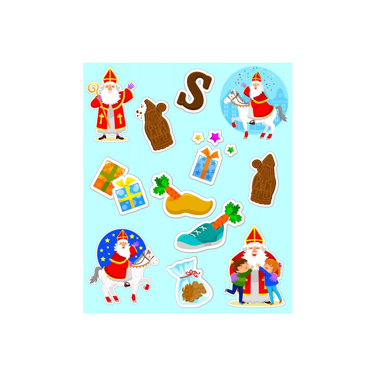 traktatie stickers sinterklaas