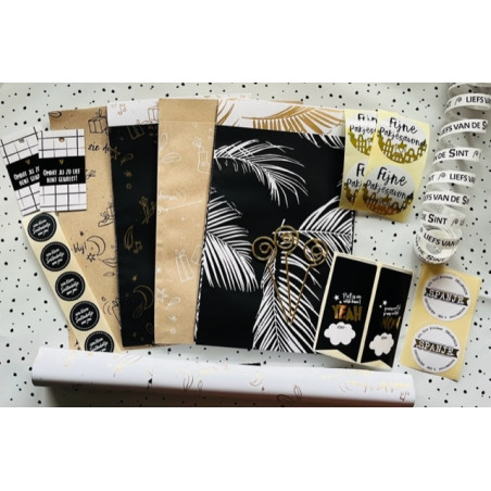 inpakset sinterklaas zwart kraft