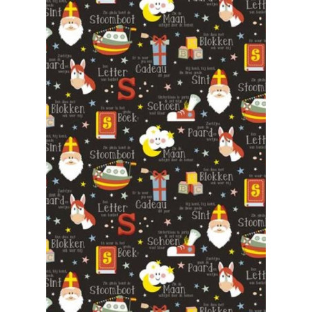 sinterklaas kadopapier letters