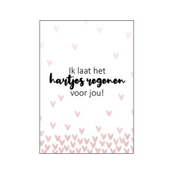 kaart hartjes regenen