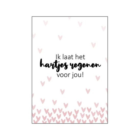 kaart hartjes regenen