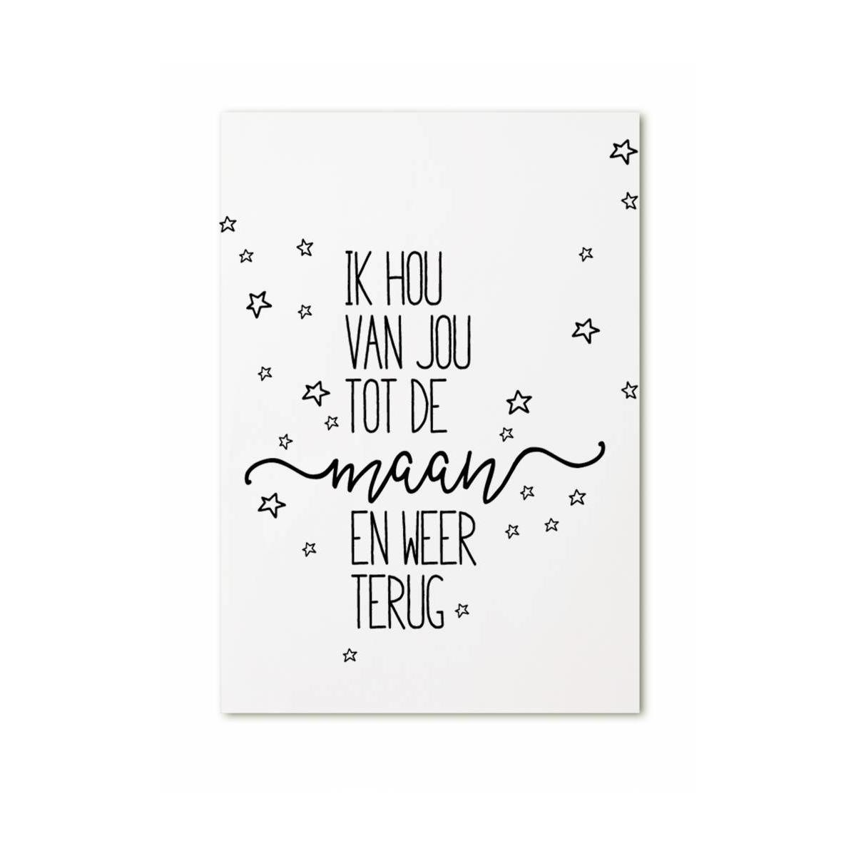 kaart hou van jou maan