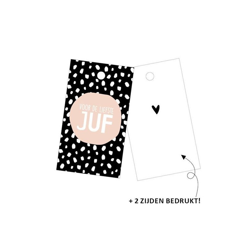 kadolabel voor de liefste juf